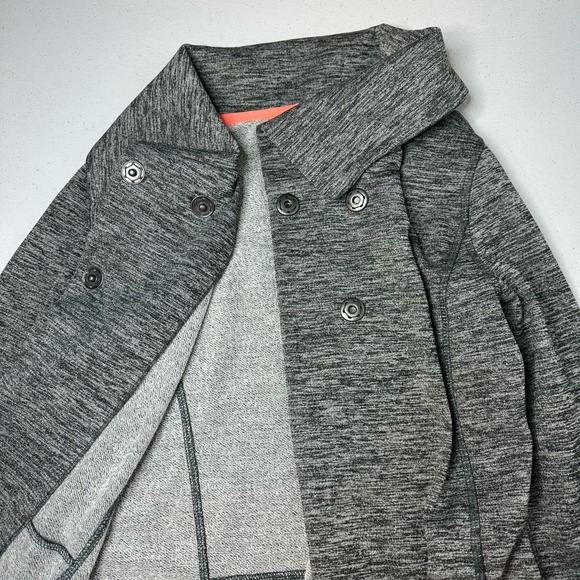 Eddie Bauer Gray Open Front Snap Cowl Neck Active Wrap Womens Size Medium M - Picture 7 of 11